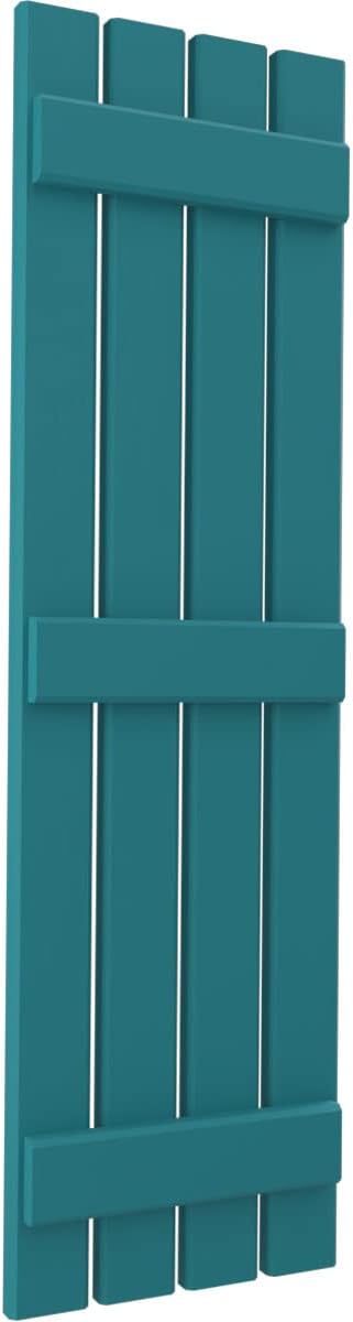 Ekena Millwork ARW401SB415X84ANH Americraft Four 3 Exterior Real Wood Spaced Board-n-Batten Shutters (Per Pair), Antigua
