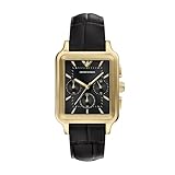 Emporio Armani Hombre Reloj de 38MM de Acero Inoxidable Tono Dorado, AR11753