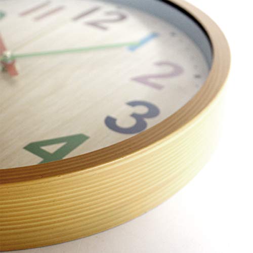 Wall Clock, 12 Inch Easy To Read Silent Non-Ticking Colorful Battery Operated Clock ,For Bedroom,Living Room,Kitchen,Office,School Classroom ( Yellow ) #TOP2