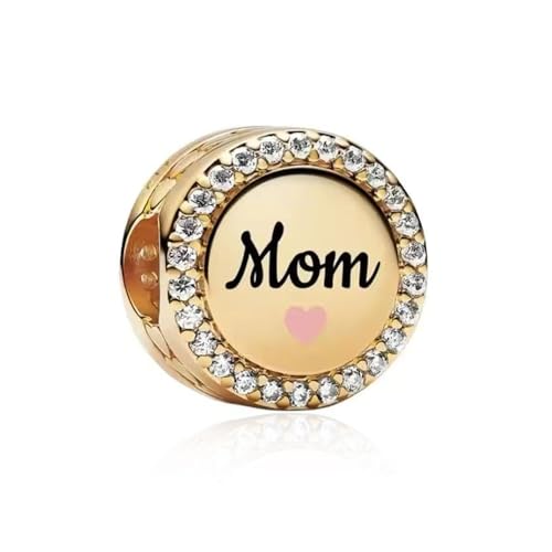 Image of Mom Family Charms Bead for Bracelets and Necklaces Jewelry Charm for Women Valentine Mother's Day