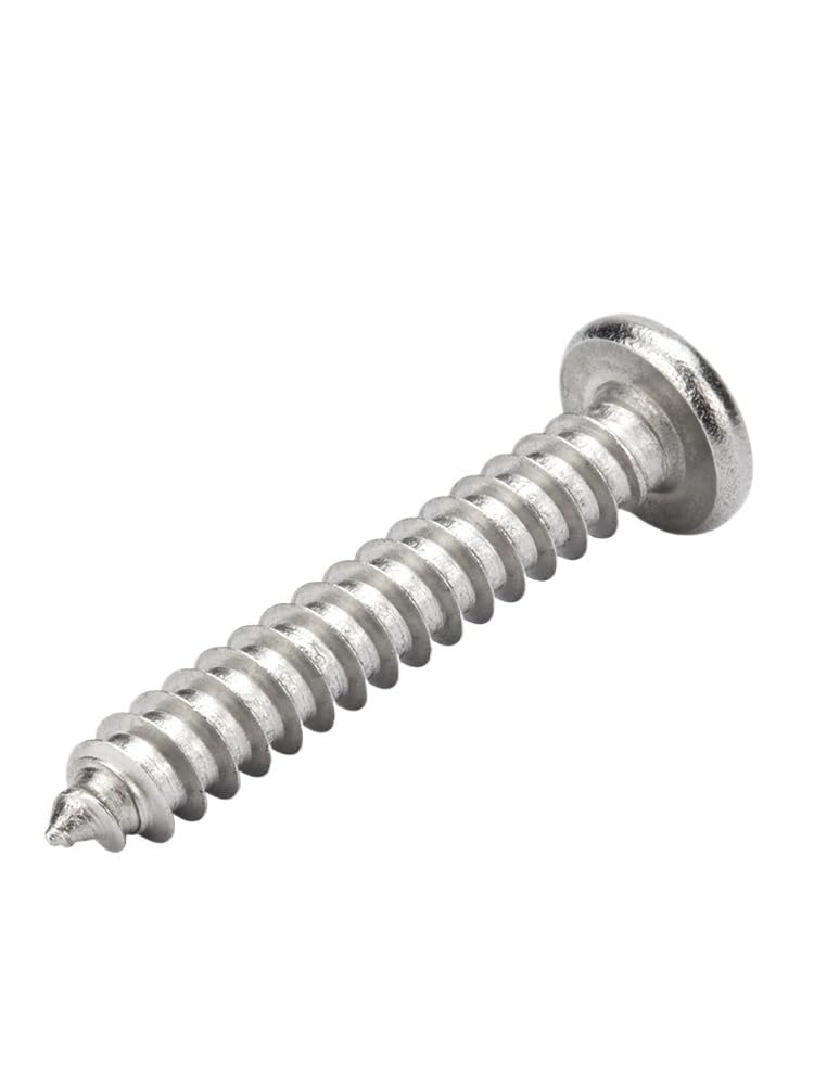 BTYQKZVPM Pan Head Self Tapping Screws, 50PC M2.6 & 30PC M3 304 A2-70 Stainless Steel(20MM,M2.6-50PC)