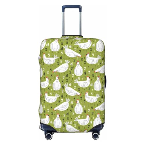 Lovely Chickens Luggage Cover Washable Elasticated Luggage Covers for Suitcase TSA Approved Stylish Scratch Resistant Luggage Case Protector