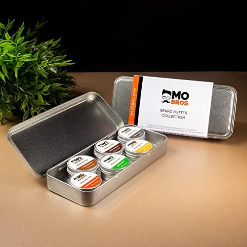 Beard Butter Gift Set | 6 Butters in a Tin | Moisturises, Hydrates and Conditions Facial Hair