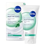 NIVEA - Soin De Jour Matifiant - Crème Visage Hydratation Intense 24H - Réduit Le Sébum & Unifie Le Teint - Aloe Vera Bio & Minéraux - Texture Fondante - Vegan - Peaux Mixtes - 50 ml