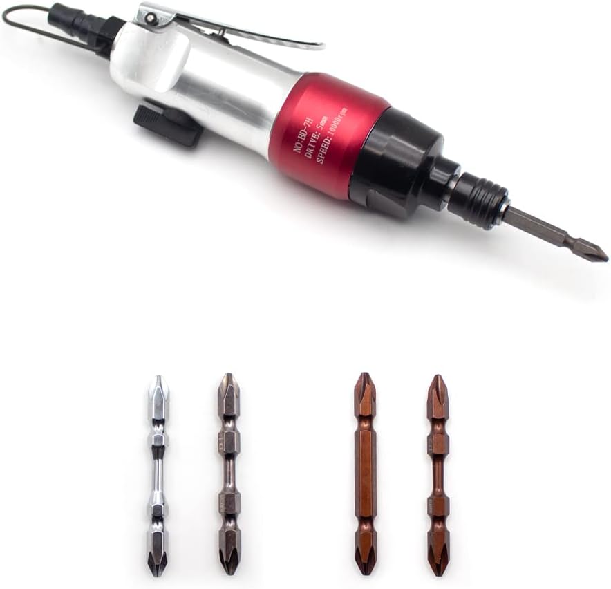 Pneumatic Screwdriver Industry Grade 7H Air Screwdriver Pneumatic Screw Driver Tool High Torque Light Weight Small Size Reverse Switch 9000RPM 90PSI