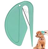 QTPETPAPIU Knots Comb for Cat Matted Dog Hair Removal Tool Cats Knotting Hair Cutter Combs Tangled Hair Trimmer Styler for Long-Haired Pets, 1 Pcs, Green-B