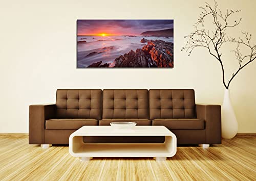 Yyyyhpp Yp1175 Canvas Print Nature Wall Art Sunset Over The Ocean In Garden Route Np South Africa Framed Poster Ready To Hang For Living Room Bedroom Home And Office Wall Decor #TOP4