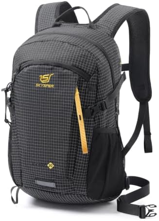 SKYSPER Leicht Wanderrucksack 20L Klein Rucksack mit Rückenbelüftung | Trekkingrucksack Wasserabweisender Rucksack für Wandern Tagestouren Reisen Camping Outdoor