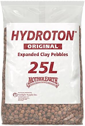 Mother Earth HGC714114 Hydroton Original Expanded Clay Pebbles, 25 Liter, Terra Cotta