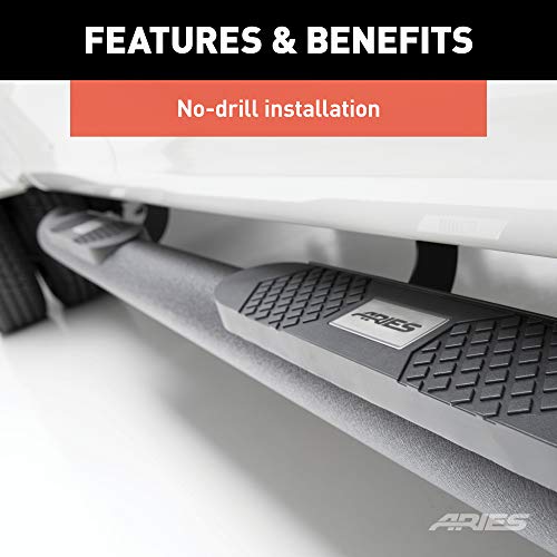Aries Al234051 Big Step 4-Inch Round Black Aluminum Nerf Bars, Select Chevrolet Colorado, Gmc Canyon #TOP7