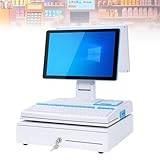 【Caisse enregistreuse multifonctionnelle】Cette caisse enregistreuse électronique est dotée d'un écran tactile de 15,6 pouces, d'un afficheur LED numérique à 8 chiffres, d'un tiroir-caisse en métal, d'un clavier dédié à 89 touches, d'un lecteur de codes-barres et d'une imprimante thermique de reçus intégrée de 58 mm. Elle constitue une solution complète pour les petites entreprises souhaitant optimiser leur encaissement et leur efficacité.