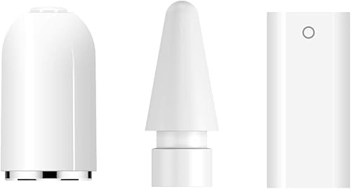 TITACUTE Paquete de 3 accesorios iPencil para Apple Pencil de 1 generación, punta de lápiz capacitivo + tapa superior de repuesto magnética +