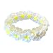 Hawaiian White Plumeria Flower Bead Elastic Bracelet