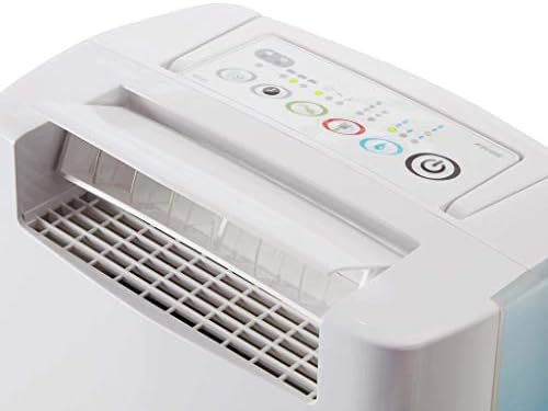 EcoAir DD128 Blue Desiccant Dehumidifier | Electronic Control | 8 L/Day | Quiet 39dBA | Ioniser IonPure Filter | Laundry | Timer | 6.1 Kg | Home Garage Basement Boat