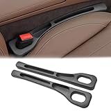 VGE Rellenador de Huecos para Asientos de Coche, 2 Piezas Organizador Universal Anti-Caidas, Accesorios de Automóvil para Móvil, Llaves, Monedas, Evita que Objetos Caigan en el Hueco (Negro)