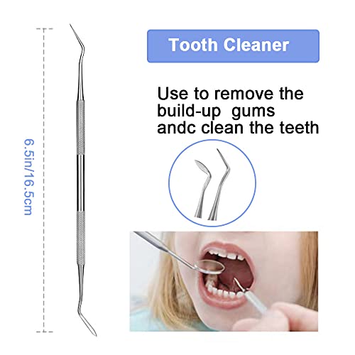 Olixuzyh 3Pcs Dental Tools,Stainless Steel Dental Picks Dental Tools Kit Tartar Scraper Dental Probe Plaque Remover Teeth Cleaning Tool With Storage Box #TOP3