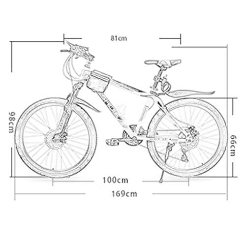 JLRTY Mountainbike Mountainbike, Stahl-Rahmen Hardtail Fahrräder, Vorderachse Und Doppelscheibenbremse, 26-Zoll-Räder Mag (Color : Red, Size : 21-Speed) – Bild 3