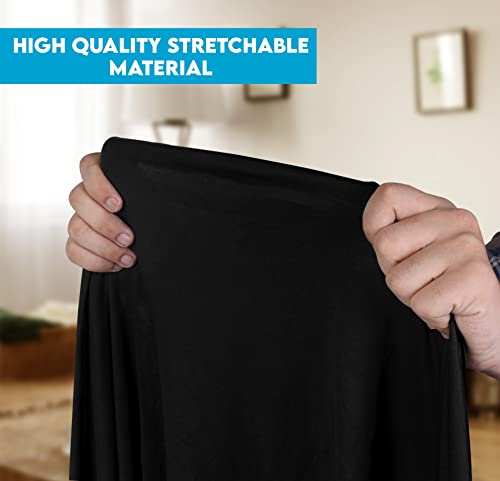 Utopia Kitchen Spandex Tablecloth 1 Pack [8FT, Black] Tight, Fitted, Washable and Wrinkle Resistant Stretch Rectangular Patio Table Cover for Event, Wedding, Banquet & Parties [96Lx30Wx30H Inch] by Utopia Kitchen - Image 4