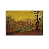 John Atkinson Grimshaw-A Moated Yorkshire Home (1879) 