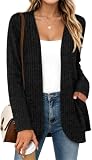 WIHOLL Womens Tops Fall Cardigan for Women Lightweight with Pockets