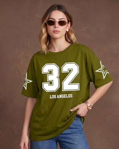 Image of AUSK Oversized T-Shirts || Printed Half Sleeve Tshirt for Womens