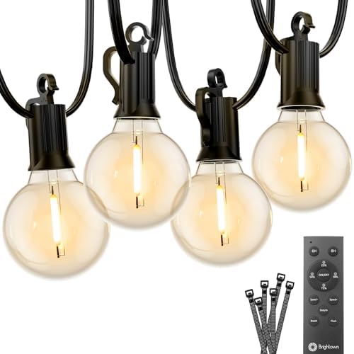 Brightown Outdoor String Lights, 38FT 15 Shatterproof LED Bulbs w...
