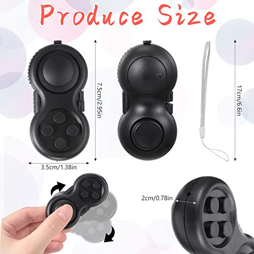 Bbto 20 Pieces Fidget Game Controller Pad Fidget Sensory Christmas Toy For Adults Teens Handheld Fidget Controller Sensory Educational Gift For Adhd Add Ocd Autism Anxiety Stress Relief (Black) #TOP1