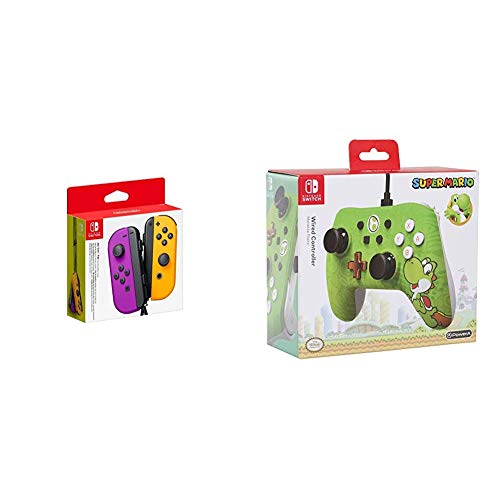 Nintendo Joy-Con 2er-Set, neon-lila/neon-orange & Switch Iconic CTR. Yoshi [ ]