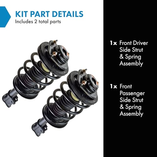 Image of TRQ Front Strut and Spring Assembly Set 2 Piece | For 2001-2010 Chrysler PT Cruiser