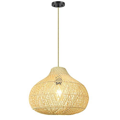 Suspension rotin haut de gamme fait main lustre panier rustique ajustable