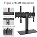 BYFSRUS TV Mounts,TV Stand Mount, Adjustable Height Table Top TV Stands, with Tempered Glass Base, for 32-65 Inch TV Stand Mount, Loading 99 Lbs