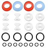 16-Piece Faucet Repair Kit | Ceramic Disc Cartridges & Silicone Washers, Universal Fit Valve Replacement for Kitchen/Bathroom Tap (Leak-Proof Plumbing Tools)