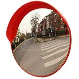 ★ EINFACH ZU INSTALLIEREN ： Der Verkehrssicherheitsspiegel muss unbedingt installiert werden. Das Paket enthält Halterungen und Schrauben. Auffällige orange Farbe mit gutem Warneffekt. 60cm Spiegel. Gut für 11 Meter Betrachtungsabstand. Die mitgelieferte Wandhalterung garantiert eine einfache und schnelle Montage des Verkehrsspiegels.