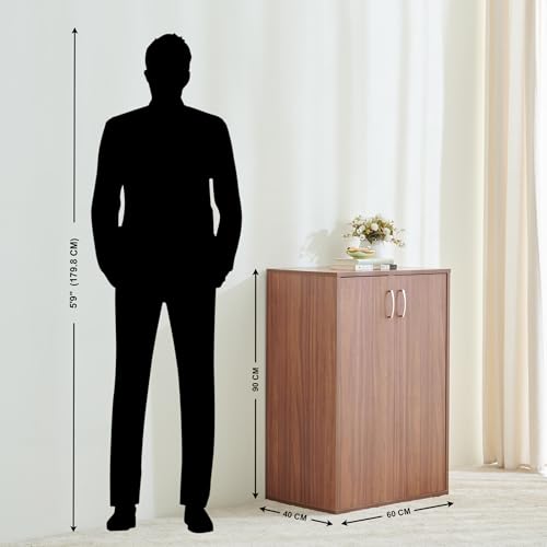 Image of Home Centre | Helios - Alton | Multipurpose Cabinet | Engineered Wood | Book Cabinets | Brown | 1 Year Warranty