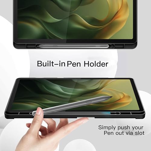 Image of TGK Flip Cover for Motorola Pad 60 Neo 5G 11 inch 2025 Tablet Smart Tablet Case Trifold Stand with Pencil Holder (Black)