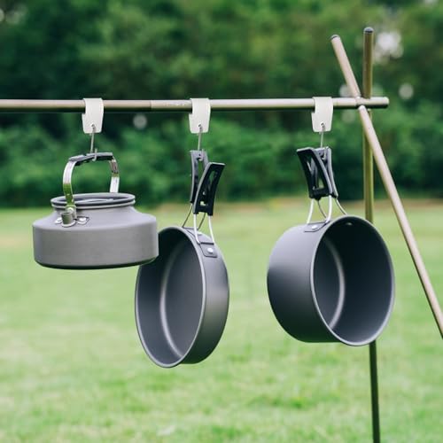 XHTXHT 6 Stück S Haken mit Lederschlaufe,haken für Kleiderstange Haken Garderobe Kleiderhaken Edelstahl für Garderobe Küche Badezimmer Camping（weiß）