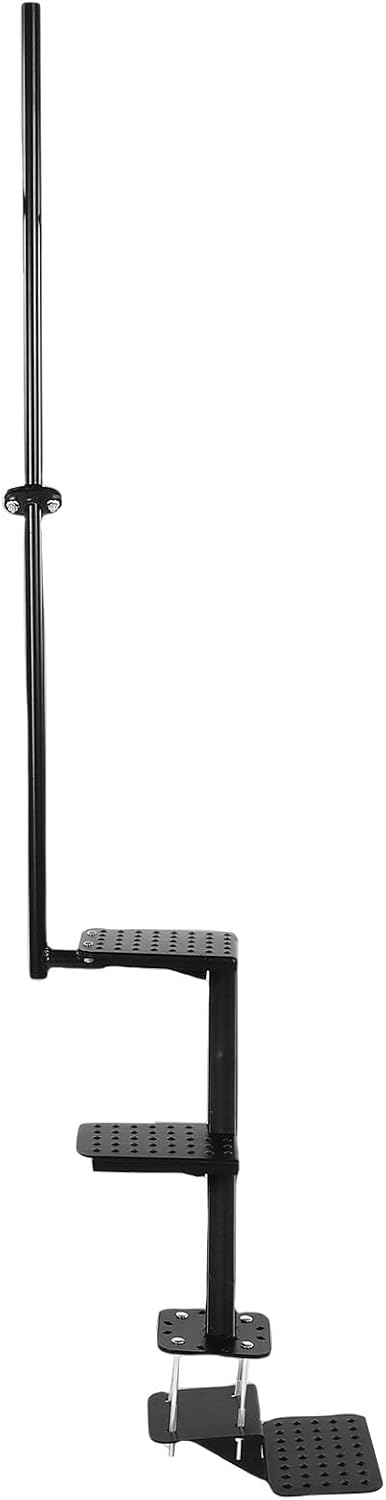 Asixxsix Heavy Duty Boat Trailer Steps, 3 Steps Boat Trailer Tongue Steps with Safety Handle and Non Slip Surface, for Universal Fit on Boat Trailers and Marine Trailers