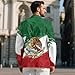 Ocxbuir Men's Mexican Flag Blazers Sport Coats Fashion Slim Fit Printed One Button Flap Pocket Suits Jackets for Daily Life Size M