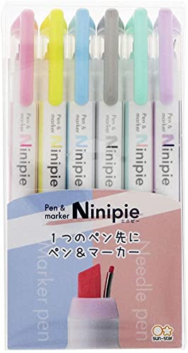 サンスター文具 ペン&マーカー ニニピー Ninipie 6本セット S4591739 【まとめ買い3本セット】