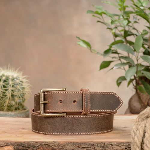 Bullhide Belts Mens USA Made Leather Belt for Casual 1.50" Wide,