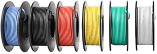 0.13mm² Hook up Electric wire - Flexible Silicone Rubber Electric Wire 6 Colors 32.8 Feet Each 26 AWG 600V Tinned Copper Electric Cable for DIY (26AWG)