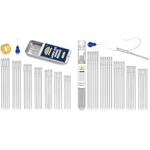 65PCS Large Eye Sewing Needles, 7 Size Sewing Sharp Needles for Handsewing, Leather Embroidery Thread Needle, Stainless Steel Yarn Knitting Needle with Threader, Thimble for Crafts, Repair, Quilting