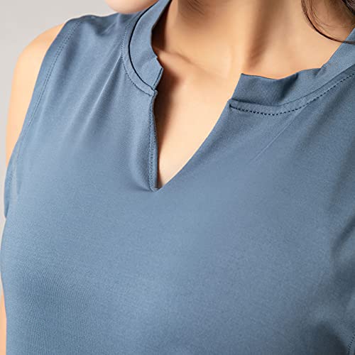 Laurio Camiseta esportiva feminina de secagem rápida colete sem mangas para ioga e exercícios para c