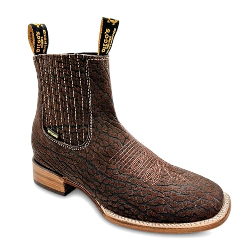 Mens Square Toe Ankle Western Cowboy Boot Dress Ankle Chelsea Boots