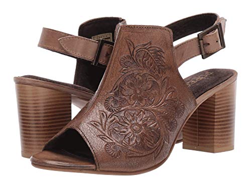 Image of ROPER Womens Mika Floral Embossed Block Casual Sandals Casual Mid Heel 2-3 inch