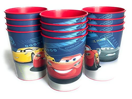 12 X Disney Cars 3 Plastic Reusable Favor Cup 12 Count Birthday Party Supplies #TOP1