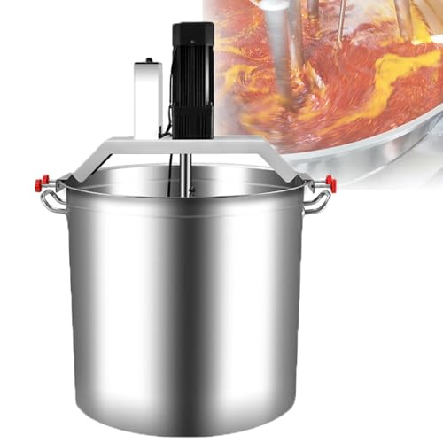 ToayNia Agitador De Salsa De Sopa para Condimentos De Olla Caliente, Mezclador De Alimentos Comercial Completamente Automático, Mezclador De Olla Eléctrico, Mezclador De Alimentos Comercial 80L