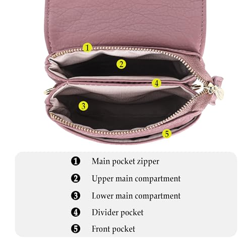 MINICAT Small Crossbody Bags for Women Cell Phone Bag Vegan Leather Cross Body Purse Wallet Travel Shopping Everyday Use(Lotus Root Powder) by MINICAT - Used condition - Image 3