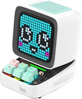 Divoom Ditoo Multifunctional Pixel Art głośnik LED, 256 programowalny panel LED z oświetleniem imprezowym, inteligentny cyfrowy zegar stołowy, dla graczy, obsługuje kartę TF i radio
