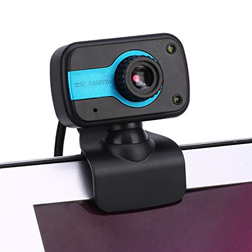 TKOOFN HD 480P Webcam avec Microphone Intégré à Clipser à 360 Degrés, Portable PC Ordinateur de Bureau Caméra Vidéo Web USB Branchez & jouez pour Skype, Conférences en Ligne Réunion, Appels Vidéo